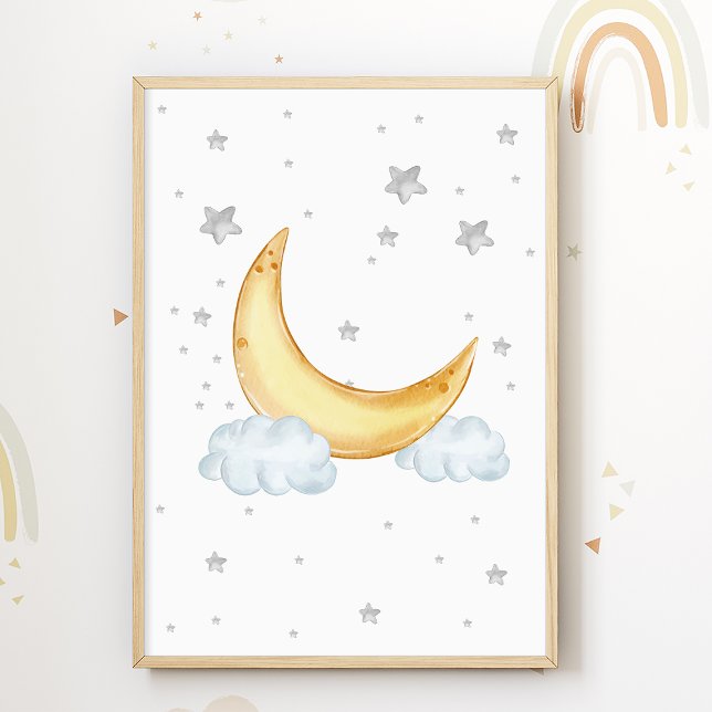 Poster Berçário Estrelas Lua Sala Crianças Impress (Criador carregado)