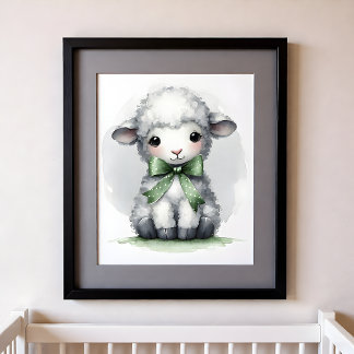 Poster Berçário Toque de Cor Animais da Fazenda Ovelha
