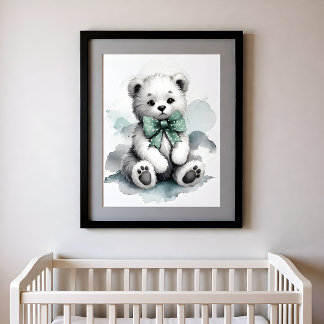 Poster Berçário Toque de Cor Animais da Floresta Urso