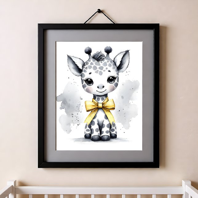 Poster Berçário Toque de Cor Animais da Selva Girafa (Criador carregado)