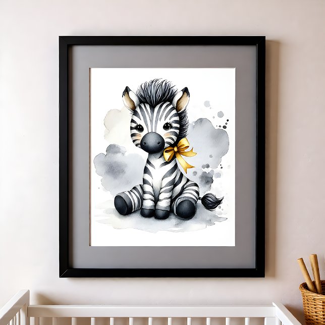 Poster Berçário Toque de Cor Animais da Selva Zebra (Criador carregado)