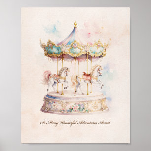 Poster Berço de carrossel Arte Caprichosa Cavalinho de Pa