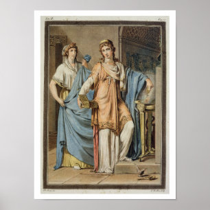 Pôster Berenice, traje para "Berenice" por Jean Racine, f