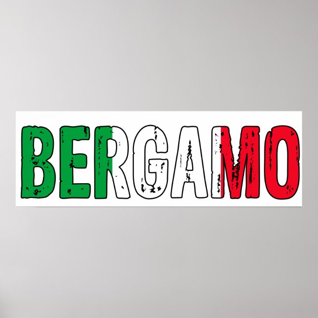 Poster Bergamo Itália (Frente)