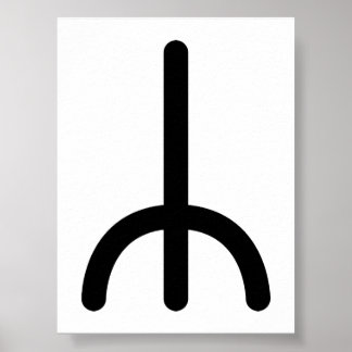 Poster BERKANA runa nórdica (Bétula, Crescimento, Renasci