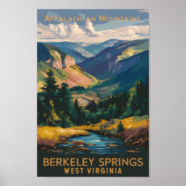 Poster Berkeley Primavera Illustration Viagem Art Vintage