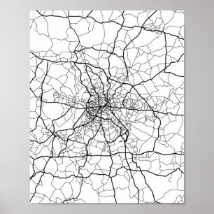 Poster Berlim, Alemanha - Linha Negra