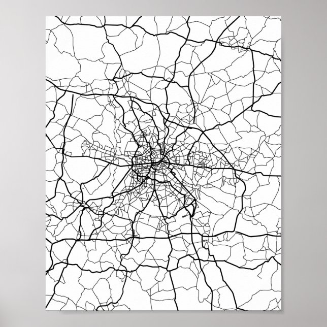 Poster Berlim, Alemanha - Linha Negra (Frente)