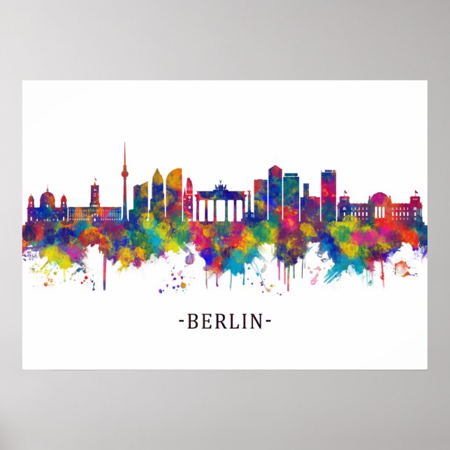 Poster Berlim Alemanha Skyline (Frente)