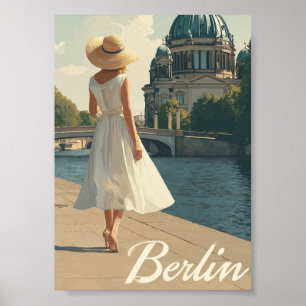 Poster Berlim anos 50 vintage 