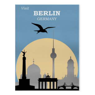 Pôster Berlim, Poster de viagens da Alemanha