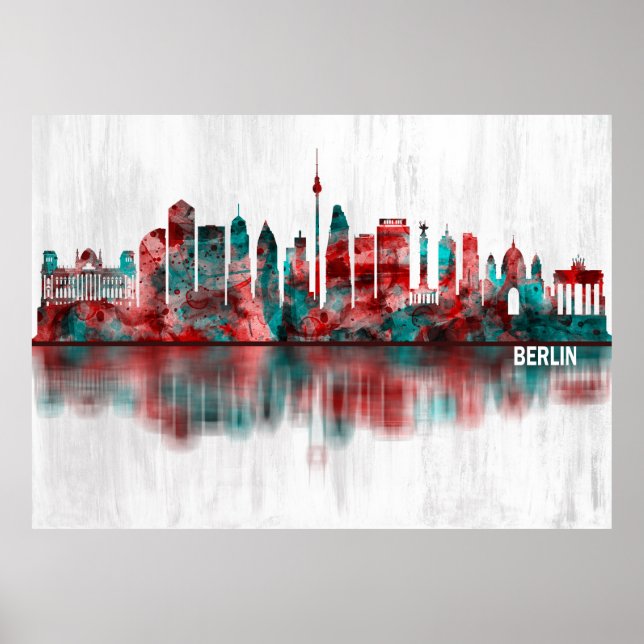 Poster Berlin Germany Skyline (Frente)