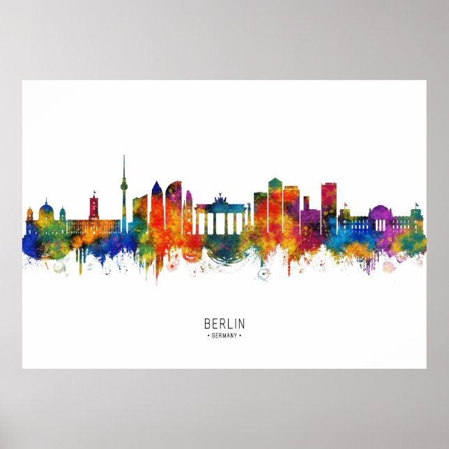 Poster Berlin Germany Skyline (Frente)