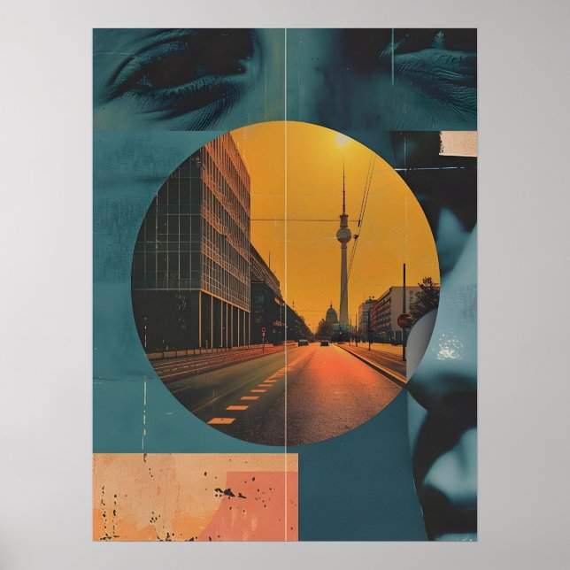 Poster Berlin Vintage Art (Frente)