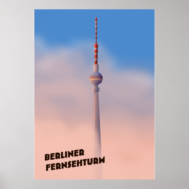 Poster Berliner Fernsehturm ,Torre de Berlim (Frente)