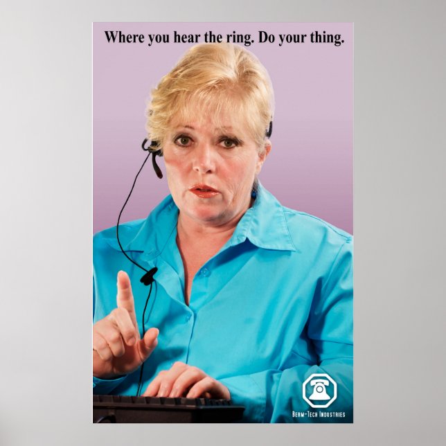 Poster Berm-Tech, onde você ouve o anel. (Frente)