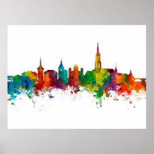 Poster Bern Suiça Skyline