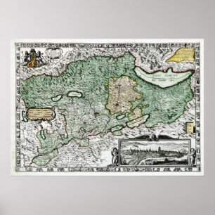 Pôster Berna - mapa 1636