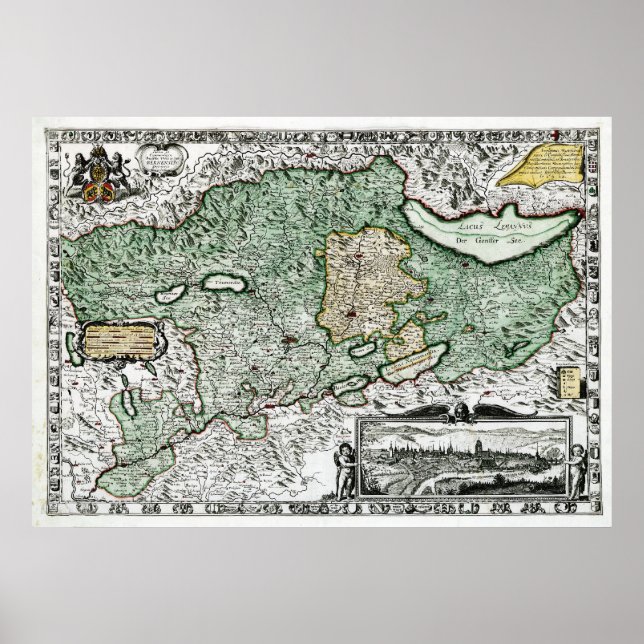 Pôster Berna - mapa 1636 (Frente)
