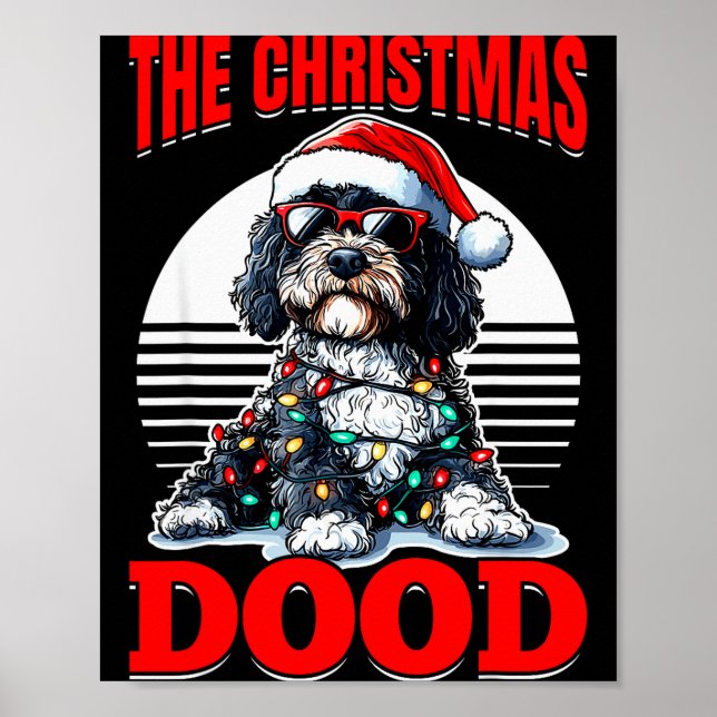 Poster Bernedoodle Christmas Dog Breed The Christmas Dood (Frente)