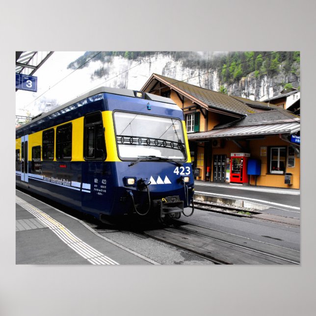 Poster Berner Oberland bahn, trem (Frente)
