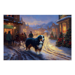 Pôster Bernese Mountain Christmas Fesason