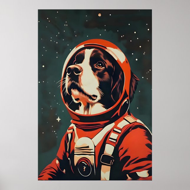 Poster Bernese Mountain Dog Astronaut Poster, Bernese (Frente)