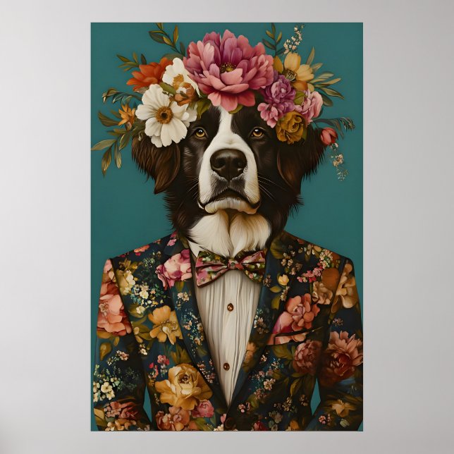 Poster Bernese Mountain Dog In Suit Poster, Bernese (Frente)