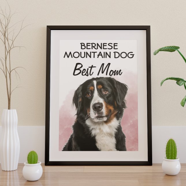 Poster Bernese Mountain Dog Melhor Mãe (Criador carregado)