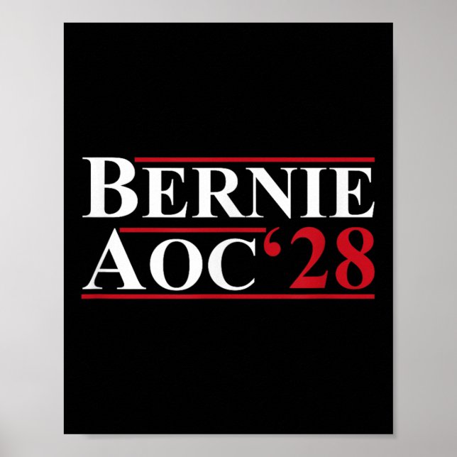 Poster Bernie Aoc 2028 Bernie Sanders Alexandria Cortez P (Frente)
