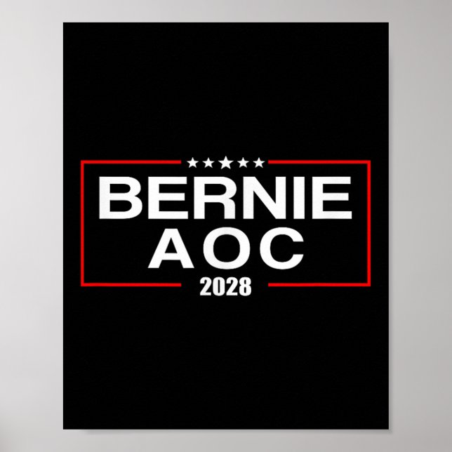 Poster Bernie Aoc 2028 Bernie Sanders Alexandria Cortez P (Frente)