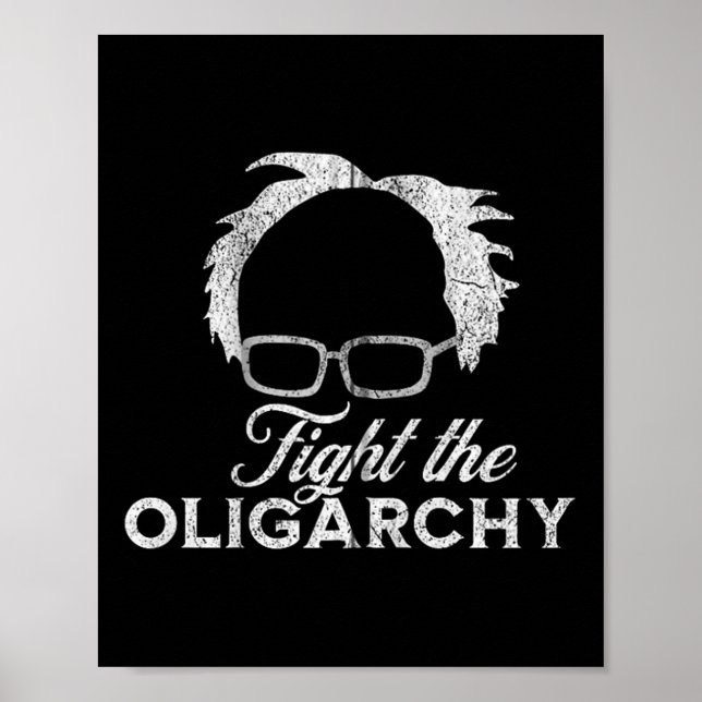 Poster Bernie Aoc 2028 Luta Contra Oligarchy Bernie Sande (Frente)