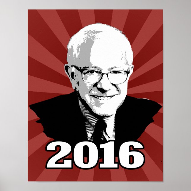 Pôster BERNIE SANDERS 2016 Candidato (Frente)