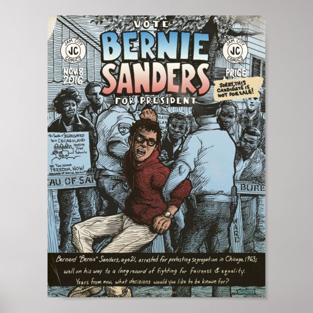 Poster Bernie Sanders Circa 1963 (Frente)