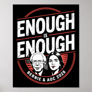 Poster Bernie Sanders E Aoc 2028 Para A Campanha Presiden