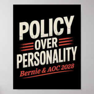 Poster Bernie Sanders E Aoc 2028 Para A Campanha Presiden