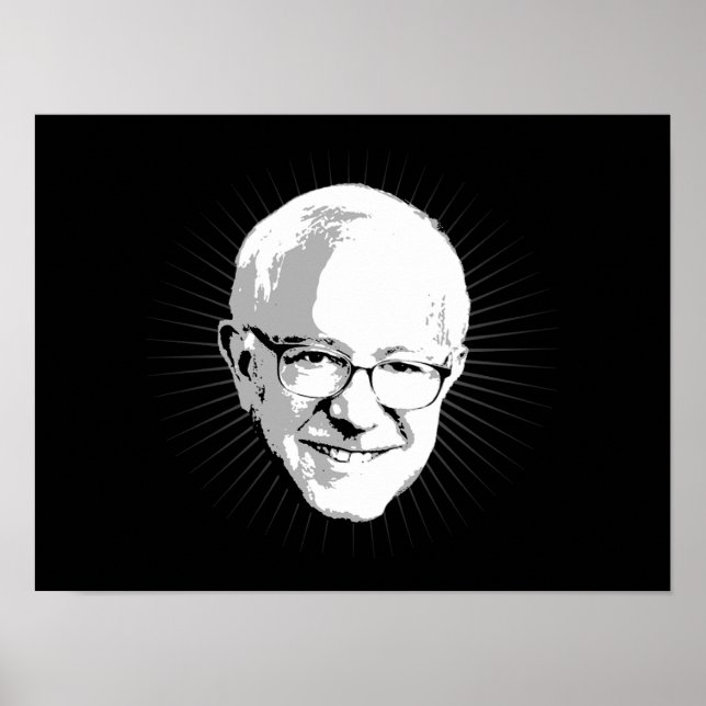 Poster Bernie Sanders - Efeito Halo - Humor Político -. (Frente)