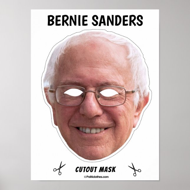 Poster BERNIE SANDERS Halloween Mask (Frente)