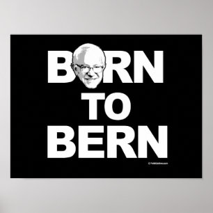 Pôster Bernie Sanders - Nascer de Berna - - Humor Polític