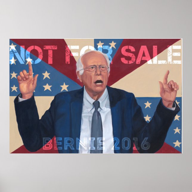 Poster Bernie Sanders "Not for Sale" (Frente)
