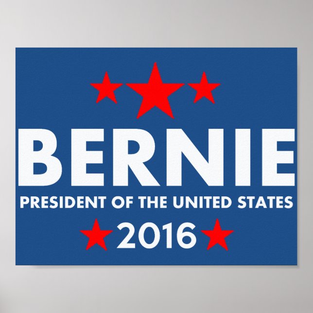 Pôster Bernie Sanders Para O Presidente 2016 (Frente)