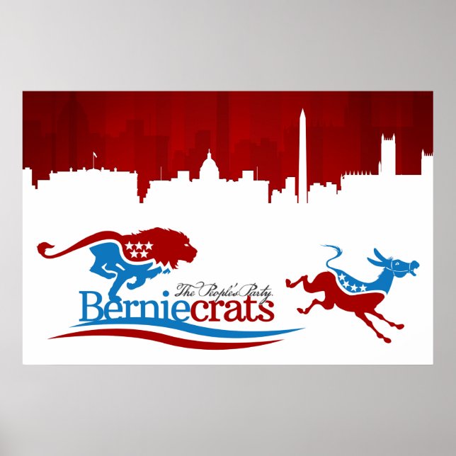 Poster Berniecrats - DNC em fuga! (Frente)