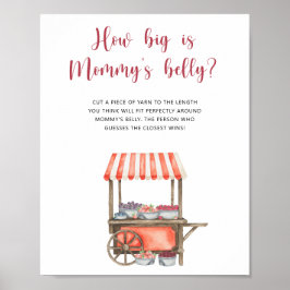 Poster Berries - how big is mommy's belly game