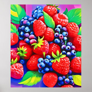 Poster Berry Bounty Fresco