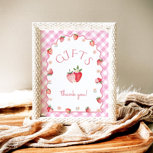 Poster Berry First Birthday Strawberry Gifts (Criador carregado)