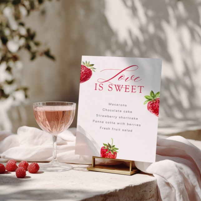 Poster Berry in Love Bridal Shower Love is Sweet Dessert (Criador carregado)
