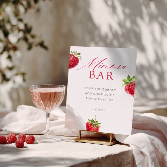 Poster Berry in Love Bridal Shower Mimosa Bar (Criador carregado)