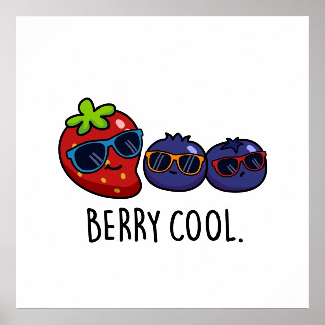 Poster Berry Legal ny Strawberry Blueberry Pun (Frente)
