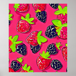 Poster Berry Patch: Design doce