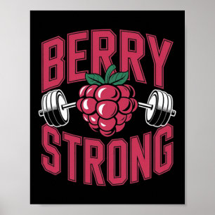 Poster Berry Strong - Edifício de porcos para levantament